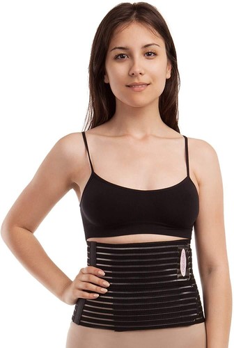 GABRIALLA Breathable Abdominal Light Support Binder (8" wide): AB-208(W) - Picture 3 of 8