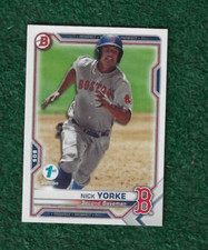 NICK YORKE - 2021 BOWMAN 1ST EDITION BASE CARD # BFE-114 - RED SOX - PIRATES MLB
