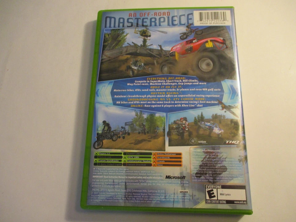 MX VS ATV Unleashed 2005 Xbox Game COMPLETE Good Condition - Image 3 of 3