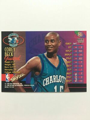 1997-98 Metal Universe Championship Corey Beck Hornets Basketball
