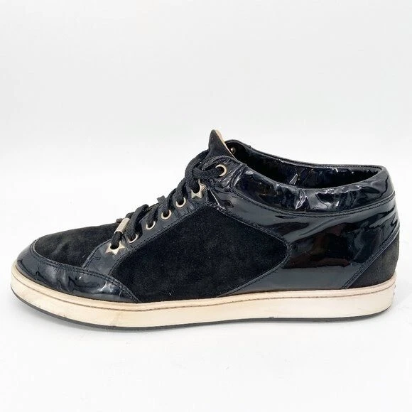 Black patent jimmy choo trainers 2025
