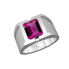 Natural Amethyst Gemstone with 925 sterling silver Ring For Men's 899