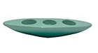 Vintage Royal Haeger MCM 3 Votive Holder Hombre Green Aqua