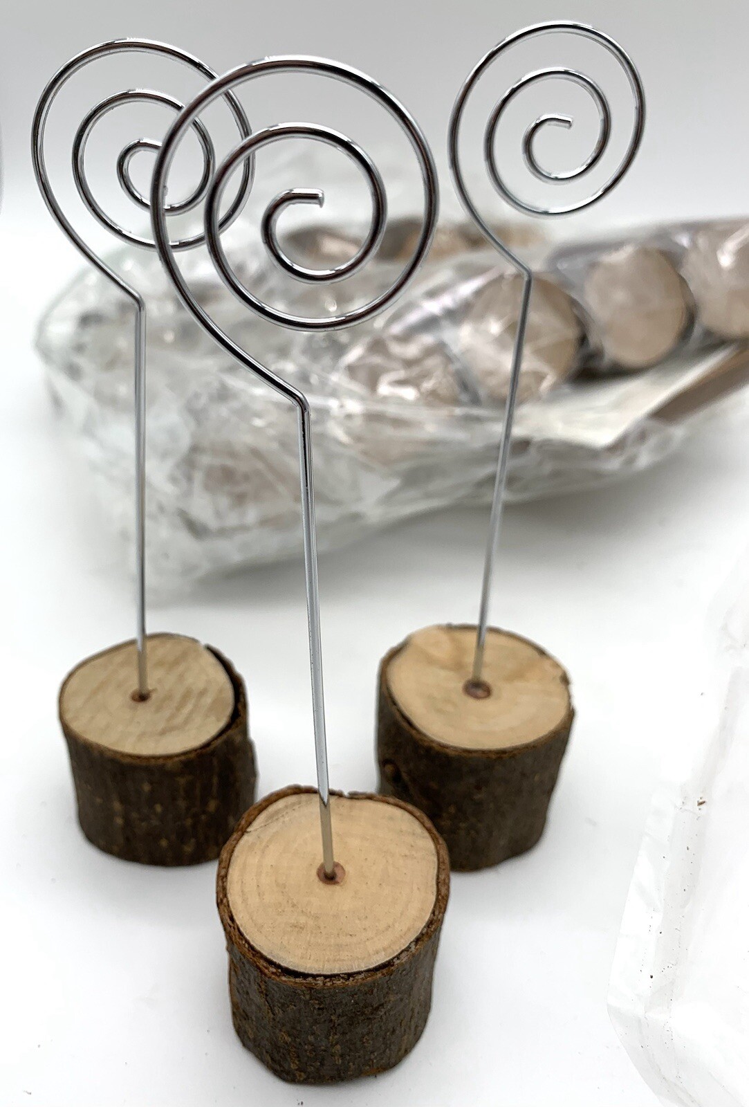 20 Rustic Wood Place Card Holders W Card Stock Signs