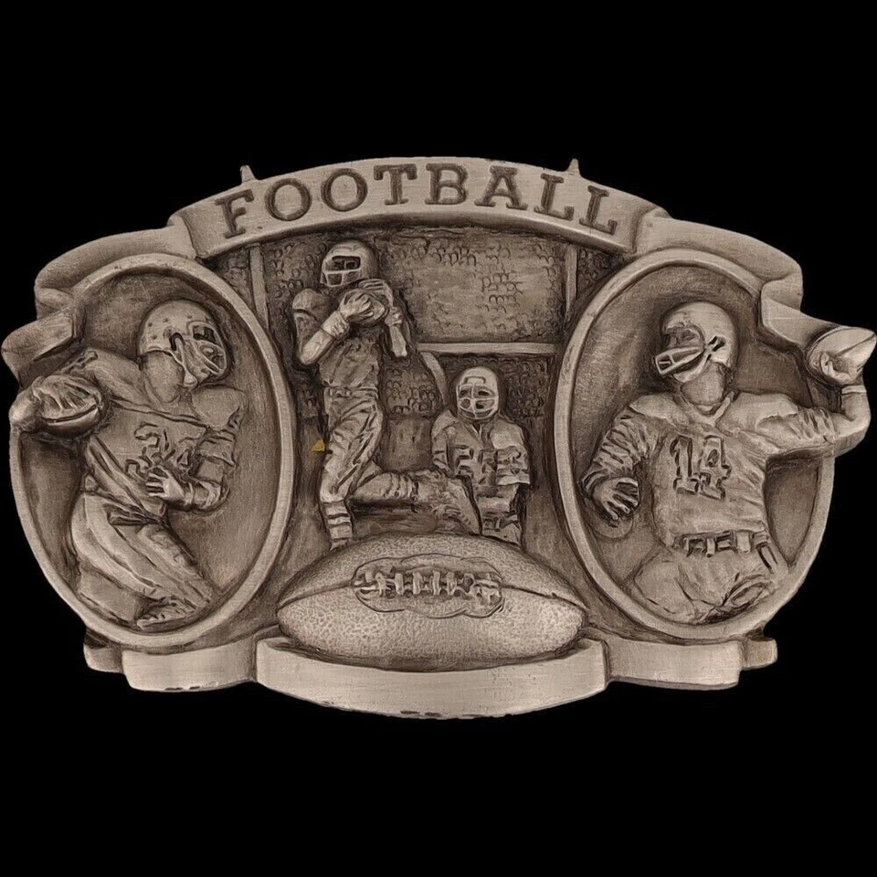 Новый средней школы колледжа НФЛ футболист квотербек новый из старых запасов винтажный ремень пряжка - Изображение 3 из 4