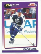 DAVE ELLETT 1991-92 SCORE CARD NEAR-MINT CONDITION