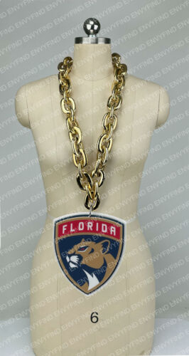 New Nhl Florida Panthers Big Fan Chain Gold Necklace Foam Mi Usa