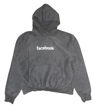 Vintage Facebook Employee Y2K Hoodie Mens Size 2XL Heavy Thick RARE
