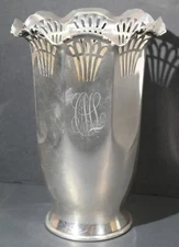 Frank W. Smith Sterling Silver Reticulated Repousse Vase