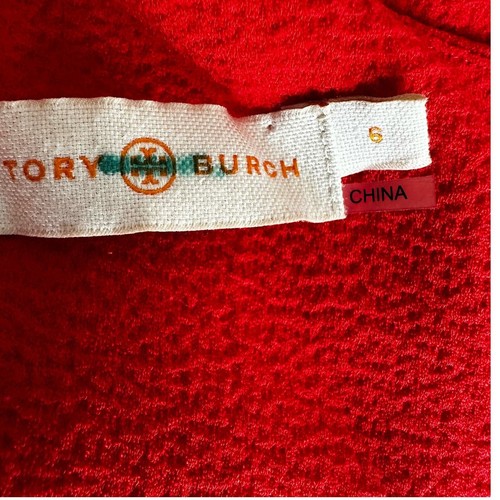 Tory Burch Chic Red Jumpsuit Sz 6 - Picture 3 of 4