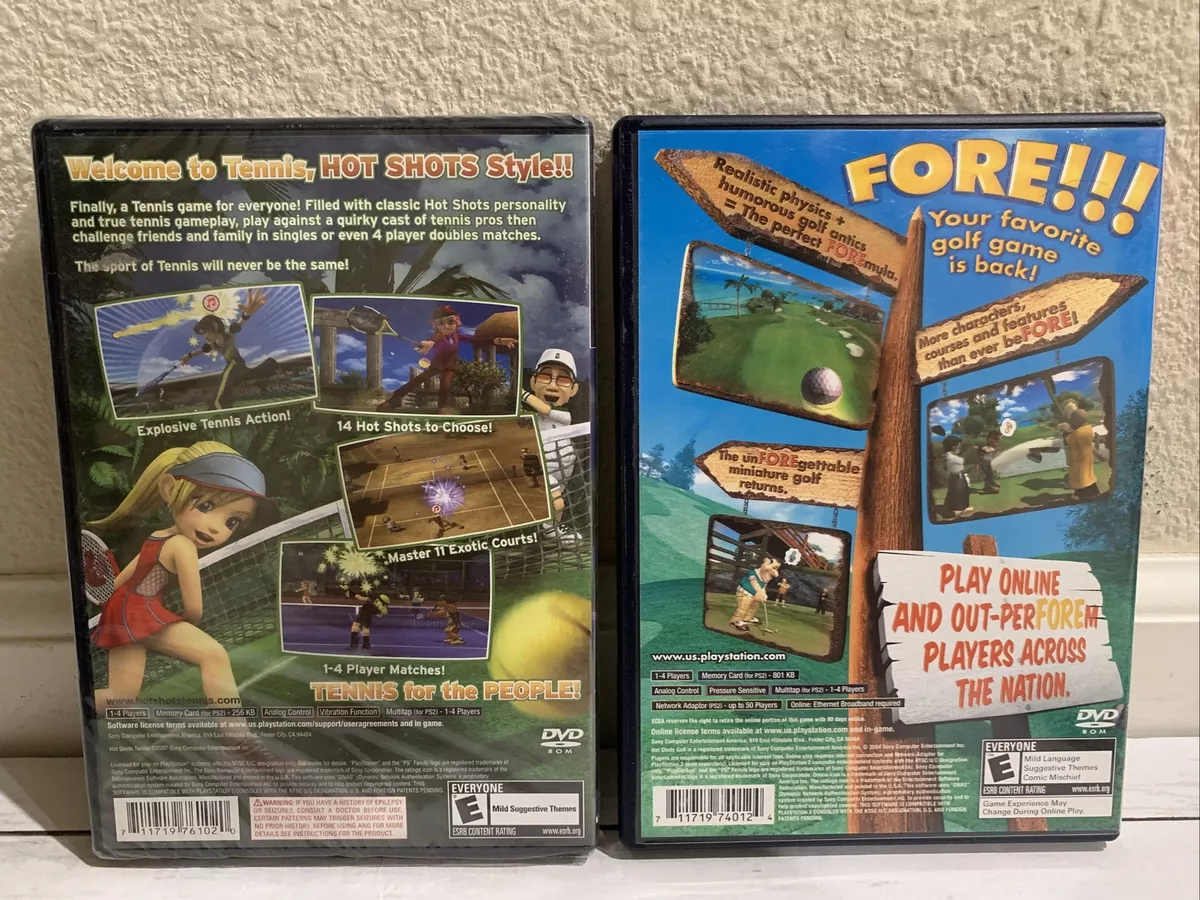 Lot Of 2 PS2 Games: Hot Shots Tennis (New) & Hot Shots Golf (used)  711719761020