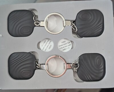 4x Pack Nutale Key Finder Bluetooth Tracker Item Locator with Key Chain - Black