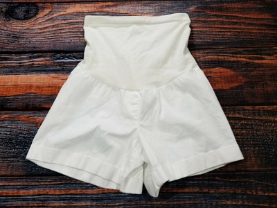 Motherhood Maternity Cuffed White Jean 