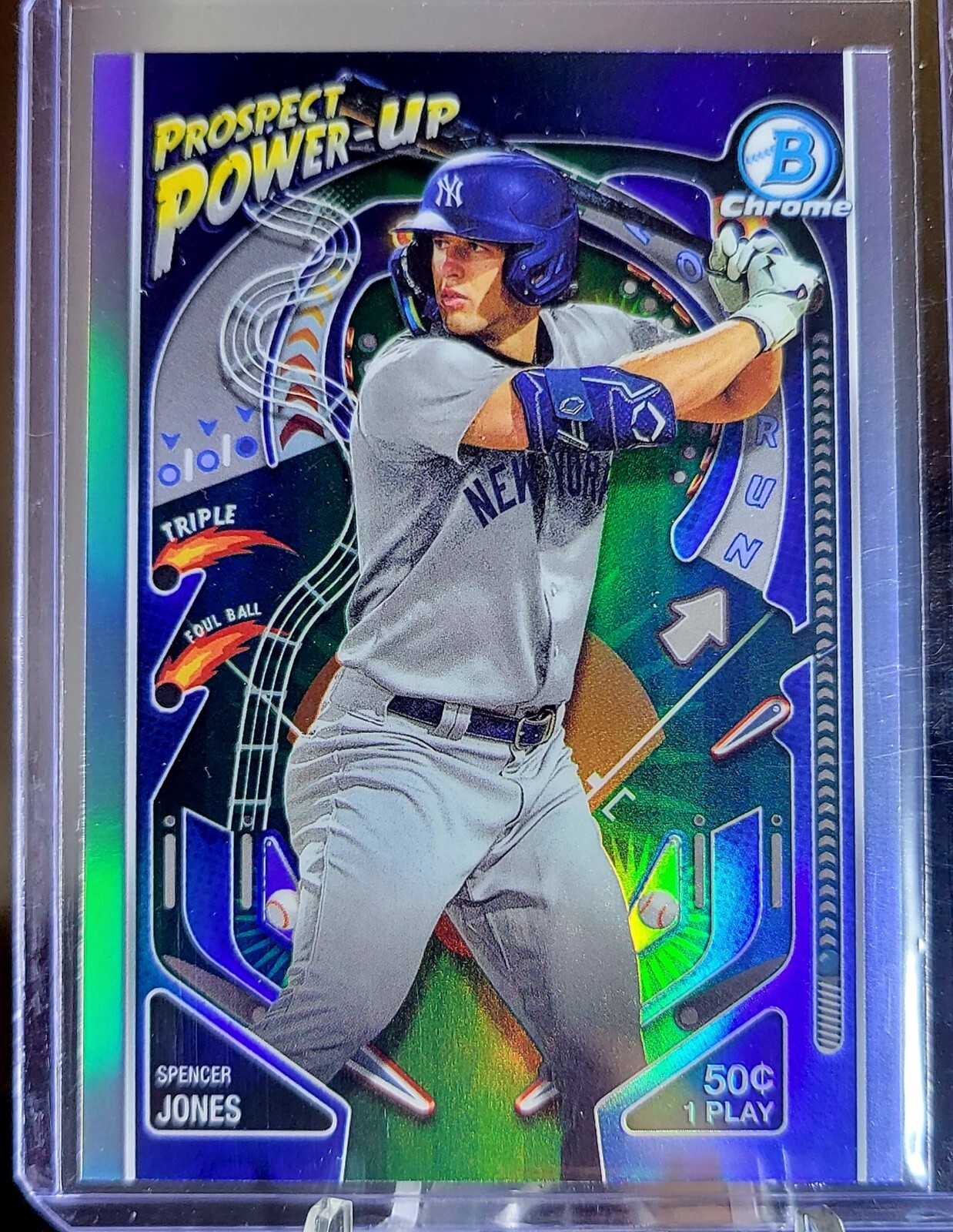 Spencer Jones 2024 Bowman Chrome Prospect Power Up Insert #PP-9 Yankees