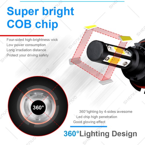 For Nissan Pathfinder 2005-2012 6000K LED Headlight Hi/Lo Beam + Fog Light Bulbs - Picture 4 of 12