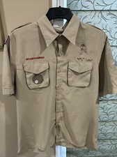 Vented Microfiber Poly Boy Scout BSA UNIFORM SHIRT Mens Large Short Sleeve B45