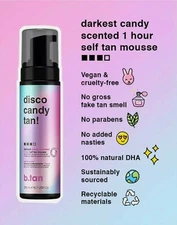 b.tan Disco Candy Tan! Candy Scented 1 Hour Tan Mousse -Fast, Dark Tan 6.7 fl oz