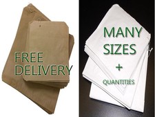 Paper Bags Kraft Brown or White for Food or Sandwiches  1000 Many SIzes