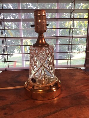 Bohemia Czech Diamond Fan Design Lead Crystal Table Lamp