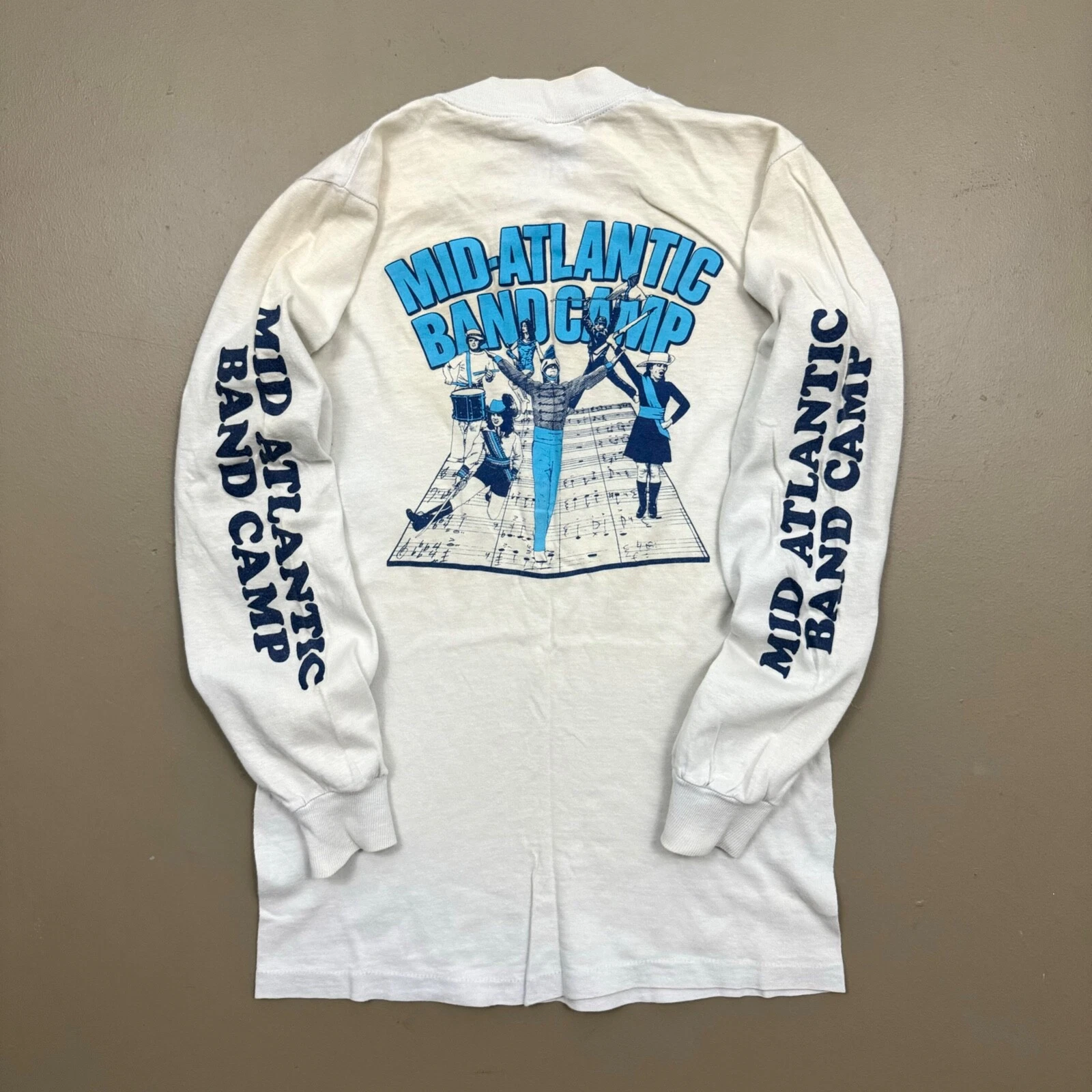 VTG 70s 80s Mid Atlantic Band Camp Long Sleeve T Shirt Hi Cru Graphic School USA