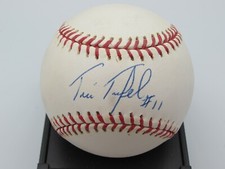 Tim Teufel Autographed NL Baseball Beckett Authentic 1986 NY Mets