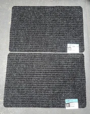 2 Pack Charcoal Door Floor Mat Indoor Outdoor Rug Entryway with Rubber Backing