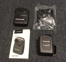 Vintage Pager Motorola Pocketalk by Conxus w/holster - leather case - manual