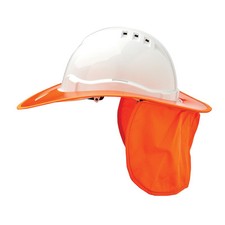 Prochoice SAFETY HARD HAT NECK FLAP Plastic Brim, Suits HHV6 ORANGE *Aust Brand
