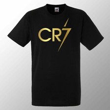 CR #7 T shirt ronaldo soccer gift kids Gold Print football cristiano t shirt