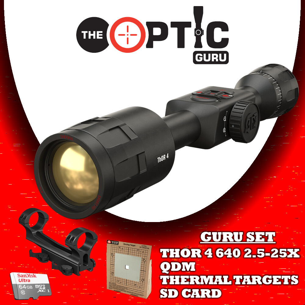 ATN Thor 4 640 2.5-25x + FREE Set: QDM +Thermal Targets Set +SD Card +Fedex 2Day