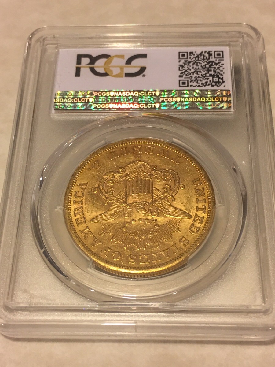 1857-S AU55 PCGS Liberty Double Eagle Type 1 $20 Gold Coin PQ Nice