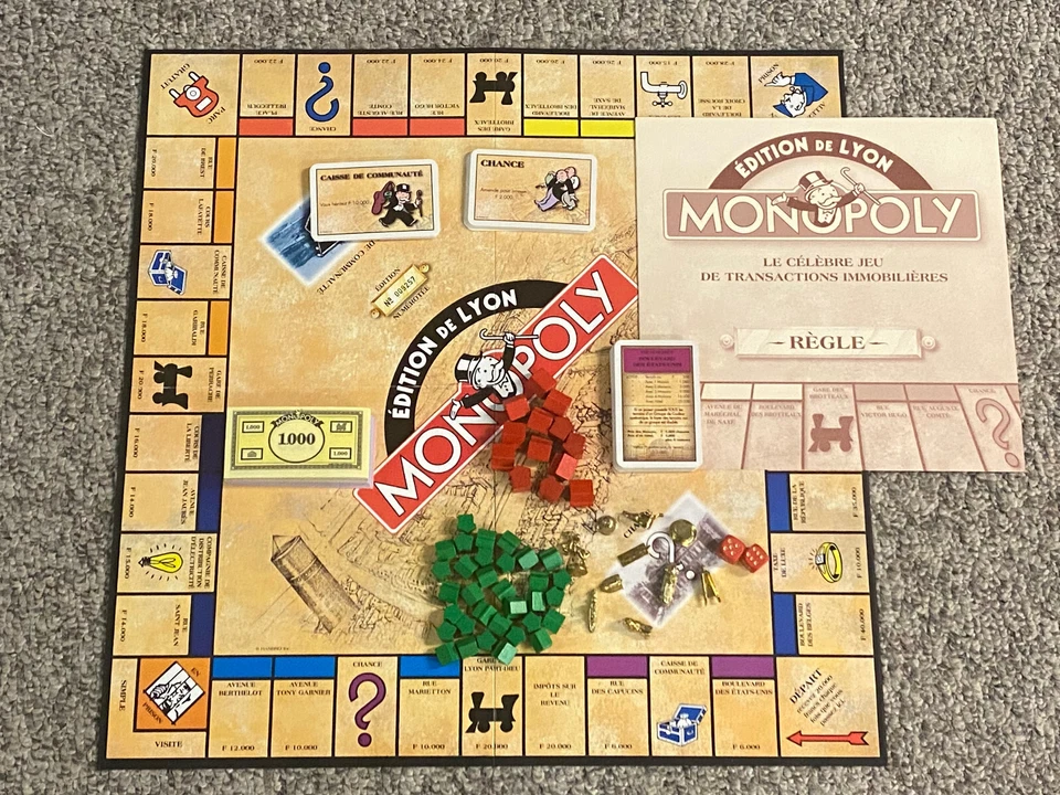 Monopoly: Edition de Lyon - Tilsit 1998 - Complete! FRENCH! Limited Edition 9257 - Image 2 of 4