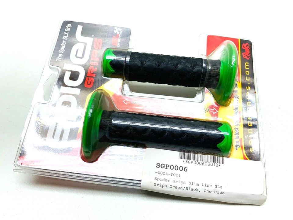 Empuñaduras todoterreno Kawasaki Honda Suzuki Yamaha Spider SLX verde/negro NUEVO Foto 3 de 4