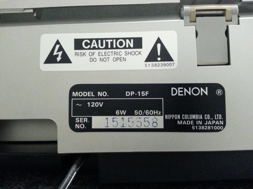 Denon DP-15F Quarz vollautomatischer Direktantrieb Plattenspieler mit Ortofon Stylus - Bild 13 von 24