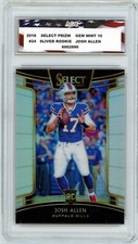 2018 Select Silver Prizm Josh Allen Rookie #24 AGC 10 Gem Mint Buffalo Bills