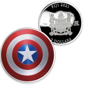 2021 フィジー キャプテン・アメリカ 80周年 銀貨 NGC PF69 UC Captain America Silver Coin for sale | eBay