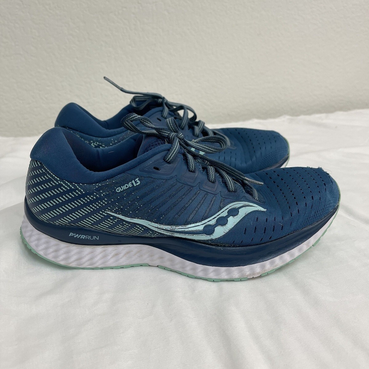 Saucony Guide 13 PWRRUN Running Shoes Sneakers Blue Teal S10548-25 Womens 8.5 W Saucony Guide 13 PWRRUN Running Shoes Sneakers Blue Teal  main image 2