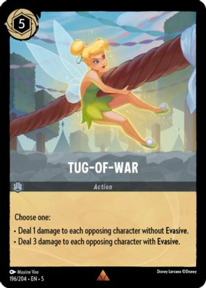 x1 Tug-of-War - 196/204 - Rare Lorcana Shimmering Skies M/NM