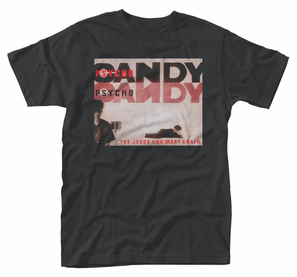 Official The Jesus & Mary Chain T Shirt Psychocandy Black Mens