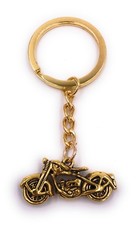 Porte-Clés Chopper Moto Bike Anhänger Doré En Métal