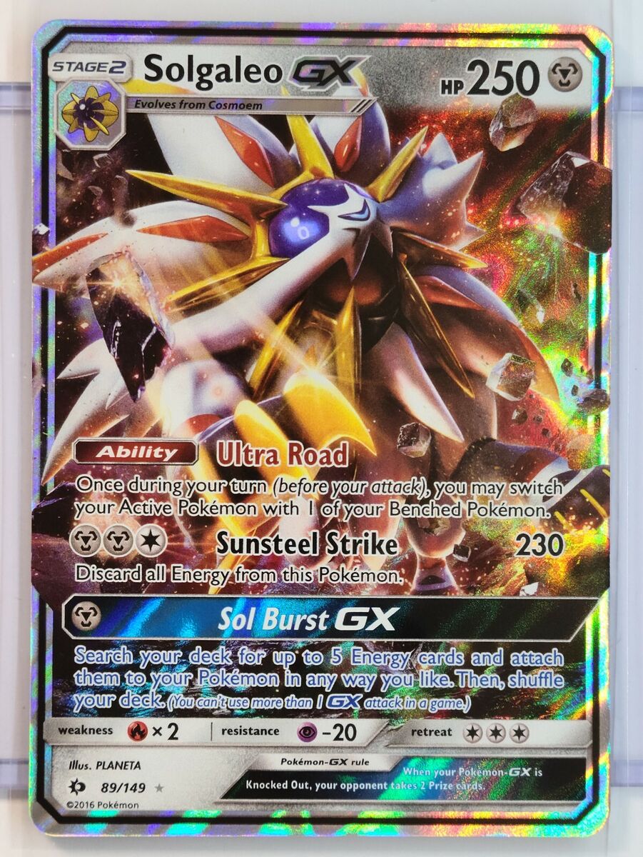 Pokemon Card Solgaleo GX 143/149 Ultra Rare Base Set SM