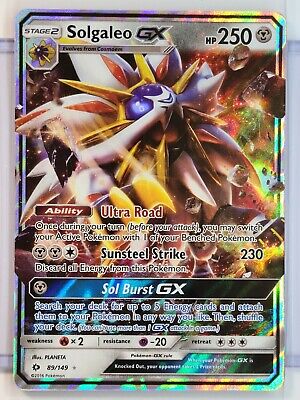 Mavin  Solgaleo GX - 155/149 - Rainbow Secret Rare - Sun Moon - Pokemon  Card