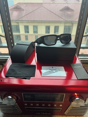 #ad Prada Women#x27;s Sunglasses 49 mm Black Dark Grey Lens perfect for summer $50.00