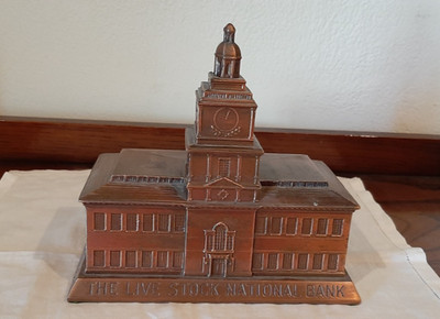 Vintage Souvenir Building Promotional Bank: Live Stock National Bank, Chicago