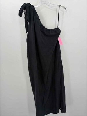 Pre-Owned Daily Practice Black Size Small One Shoulder Midi Sleeveless Dress
