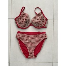 Endless Sun Vintage Swim Women Sz L Bikini Mesh Color Block High Waist Swimsuit