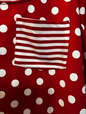 Sharagano Signature Womens Red/White Polka Do...