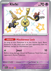 Klefki 159/091 Paldean Fates Shiny Rare Holo