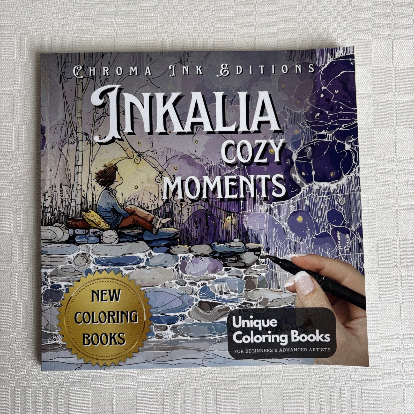 Inkalia Cozy Moments – Unique Ink Tracing Coloring Book for Adults and Teens