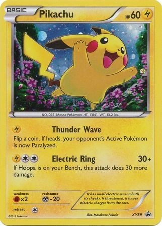 Moderately Played, English - 1 x Pokemon Pikachu - XY89 - Holo Rare Promo XY Pro